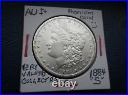 1884s Morgan Silver $-au+++excellent Premium Valued Condition-highly Collectable