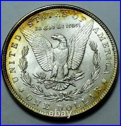 1887P Morgan Silver Dollar GOLDEN NATURAL TONED COLLECTIBLE UNC MS KEY DATE Coin