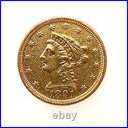 1891 $2.50 Liberty Head Quarter Eagle DDR. Pre 1933 U. S. Gold Coin Collection