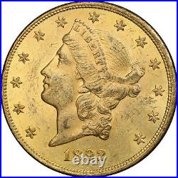 1892-CC $20 Gold Liberty Fairmont Collection MS-61 PCGS Certified Rare