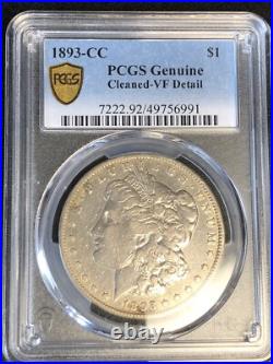 1893 CC Morgan Pcgs Gold Shield Vf, Details Nice Looking Collection Piece