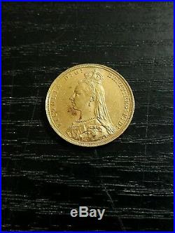 1893 S Sydney Jubilee Head Sovereign gold coin Full Sovereign COLLECTABLE
