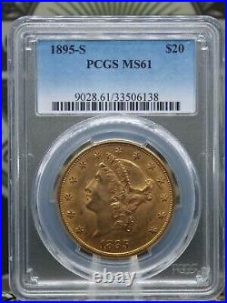 1895 S $20 Gold Liberty Double Eagle PCGS MS61 East Coast Coin & Collectables