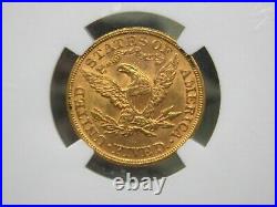 1898 $5 Gold Liberty Head Half Eagle NGC MS62 East Coast Coin & Collectables Inc