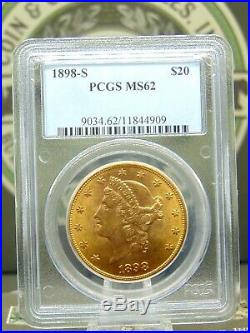 1898 S $20 Gold Liberty PCGS MS62 East Coast Coin & Collectables, Inc