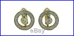 18k Roberto Coin Cento O Collection Pave/cento Diamond Earrings