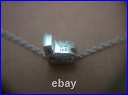 18k White Gold Roberto Coin Diamond Letter P Pendant Necklace Tiny Treasures