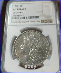 1900 1$ Morgan Silver Dollar Coin Rare Antique Collectible Coin NGC AU DETAILS