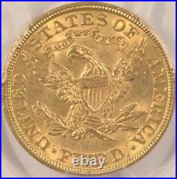 1901 $5 Liberty Gold Half-Eagle Coin PCGS MS63 Fairmont Collection Pre-1933 Gold