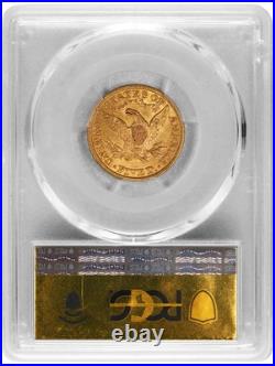 1901 $5 Liberty Head Half Eagle PCGS MS62+ Fairmont Collection Gold Foil Label