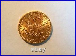 1901-P BU Coronet Head Gold $10 Eagle, Nice High Grade Vintage Coin to collect