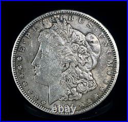 1904 Morgan Dollar AU/UNC Toning 90% Silver $1 US Coin Collectible #1082