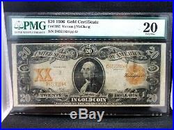 1906 $20 Gold Certificate FR# 1182 PMG VF20 East Coast Coin & Collectables, Inc
