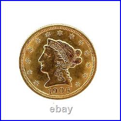 1906 $2.50 Liberty Head Quarter Eagle Pre 1933 U. S. Gold Coin Collection