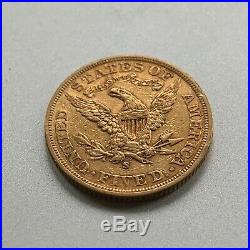1906-s $5 Liberty Half Eagle Five Dollar Gold Us Collectible Coin