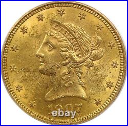 1907 $10 PCGS MS 61 Liberty Head Gold Eagle Rive d'Or Collection