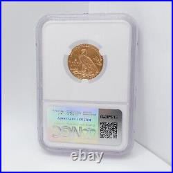 1909 D $5 Gold Indian Head Half Eagle Coin E. Musheyev Collection NGG AU 58
