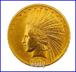 1910 Ten Dollar 10$ Indian Head Collectible Gold Coin Very Rare Hard to Find