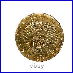 1913 $2.50 Indian Head Quarter Eagle Pre 1933 Gold Coin Collection C#2