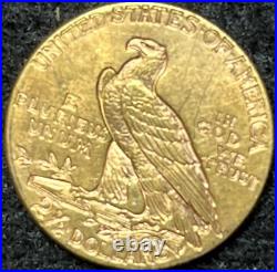 1913 $2.5 INDIAN HEAD QUARTER EAGLE 90% GOLD US COLLECTIBLE COIN about EXTRA FIN