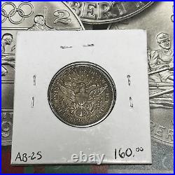 1914 P AU Barber Silver Quarter Coin Collection