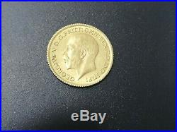 1915 King George Half Sovereign Gold Coin