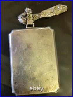 1920's ART DECO Elgin Sterling Silver / 14K Gold Coin Dance Purse Compact