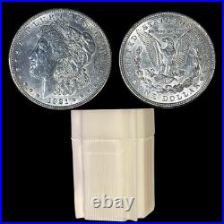 1921 US Morgan Silver Dollar AU Roll of 20 Coins P D S Collection
