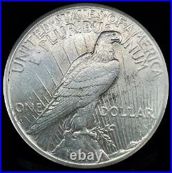 1924-S Peace Dollar, Choice AU + // UNC 90% Silver Collectible Coin #107