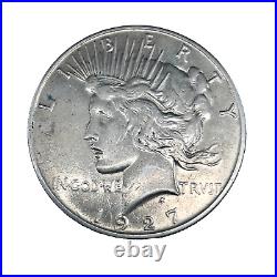 1927-D Peace Dollar AU/UNC. 90% Silver $1 US Coin Collectible #262