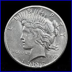 1927 P Peace Dollar 90% Silver AU/UNC. $1 U. S Collectible Coin #280