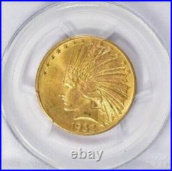 1932 $10 INDIAN GOLD EAGLE COIN PCGS MS62 Rive d'Or COLLECTION