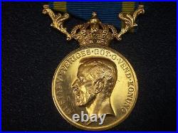 1932 Sweden Kingdom The Medal For Zeal And Devotion 18k Gold Medal Named