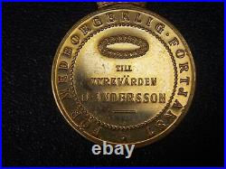 1932 Sweden Kingdom The Medal For Zeal And Devotion 18k Gold Medal Named