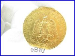 1947 Mexican $50 Peso Coin Uncirculated 41.6 Grams Pure Gold Collectible Item