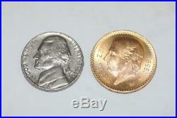 1959 Mexico 22K Gold 10 Pesos Coin. 900 Fine. 2411 oz Rare Collectible Currency