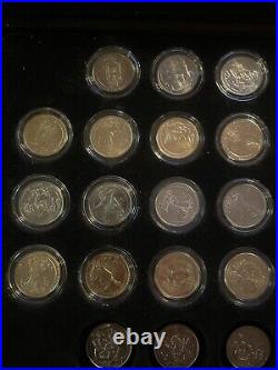 1967 No Mint Mark Coin And Coin Collection In Cherry Wood Case