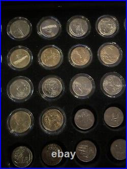 1967 No Mint Mark Coin And Coin Collection In Cherry Wood Case