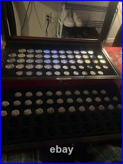 1967 No Mint Mark Coin And Coin Collection In Cherry Wood Case