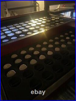 1967 No Mint Mark Coin And Coin Collection In Cherry Wood Case