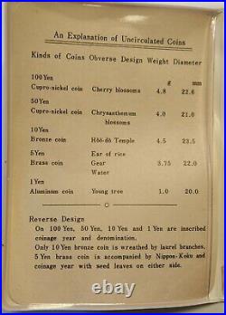 1969 Mint Bureau Ministry Of Finance Japan Uncirculated 5 Coin Set withOGP Rare