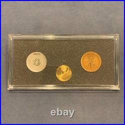 1970 Osaka Japan Medal Expo 3 Coin Set Gold, Silver & Copper Free Ship US