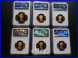 1977 PF69UC Cayman Islands Gold Queens Collection (6 Coins) NGC Certified PQ