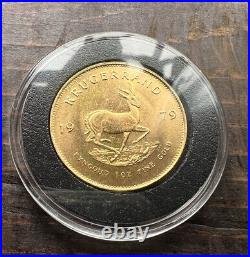 1979 Vintage South African 1 Oz Gold Krugerrand Collectible Bullion Coin