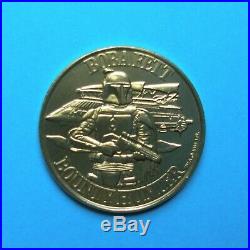 1983 Vintage Star Wars Boba Fett, Power of the Force Collectors (Gold) Coin #B