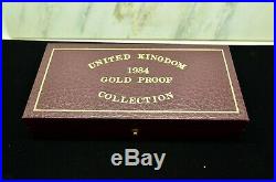1984 United Kingdom Gold Proof Collection 3 Coin Set Coa 5 Pound Sov & Half Sov