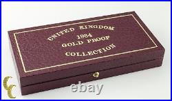 1984 United Kingdom Royal Mint Gold Proof Collection with Box and CoA
