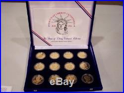 1986 STATUE OF LIBERTY CENTENNIAL COLLECTION GOLD over SILVER