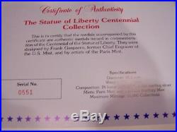 1986 STATUE OF LIBERTY CENTENNIAL COLLECTION GOLD over SILVER