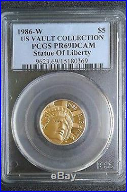 1986-W $5 Statue of Liberty Gold Commemorative PCGS PR69DCAM US Vault Collection